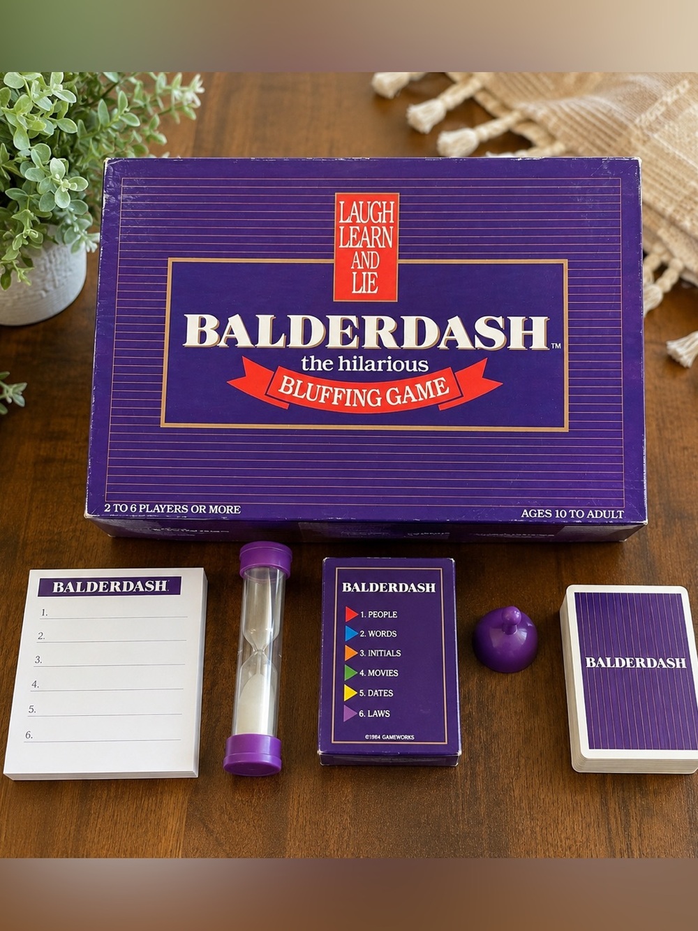 Vintage 1984 BALDERDASH game by Gameworks